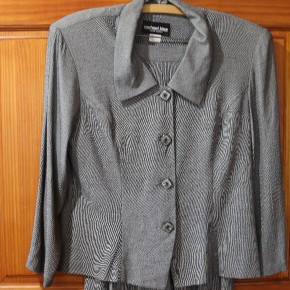 Michael Blair Gray Vintage Union Label Pantsuit Jacket & Pants Made in USA Sz 10 - Picture 4 of 15